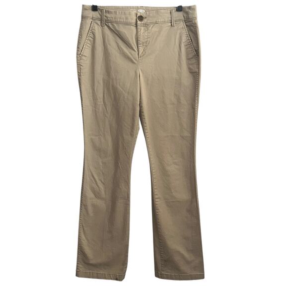 Old Navy Bootcut Pants Womens 8R Tan Beige Mid Rise Stretch Trousers Work Casual - Picture 1 of 8